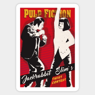 Pulp Fiction twist dance art print Sticker